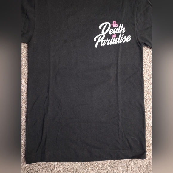 Black Graphic Skeleton Design Tee NWOT - Picture 5 of 9